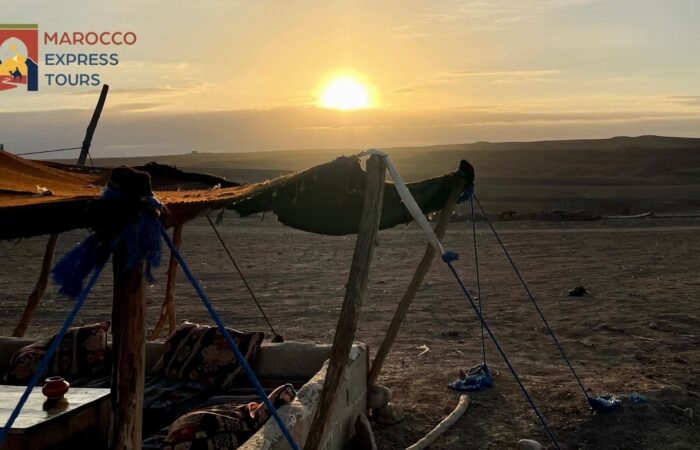 Tramonto sul campo di Agafay