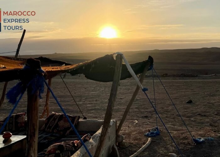 Tramonto sul campo di Agafay
